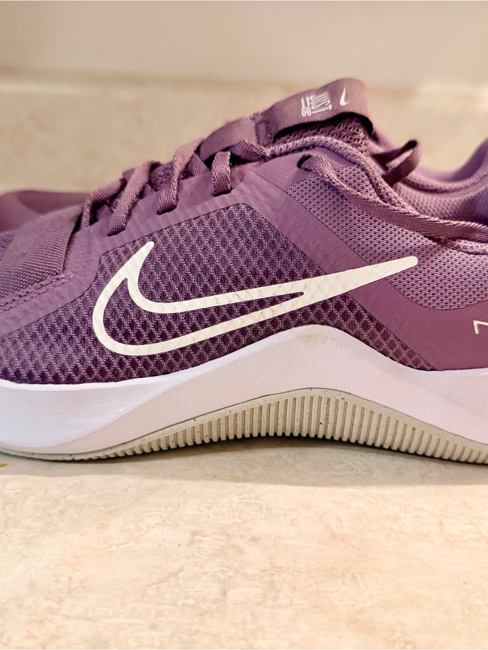 Nike Women's Purple Athletic Training Sneakers with White Swoosh